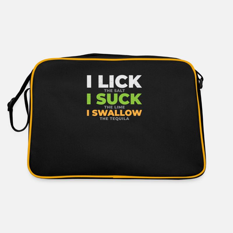 lick suck swallow Retro Tasche