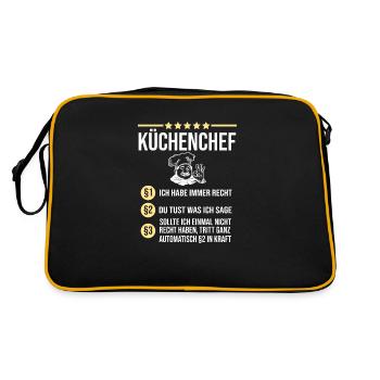 Küchenchef - Retro Tasche - Schwarz/Gold - Hinten
