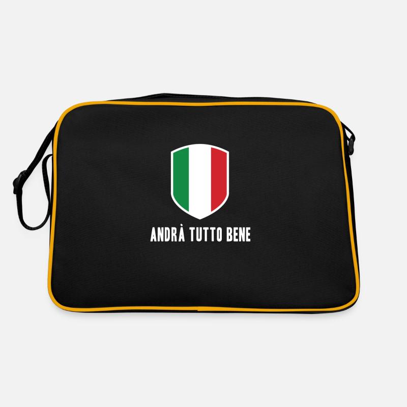 Andrà tutto bene - Retro Tasche - Schwarz/Gold