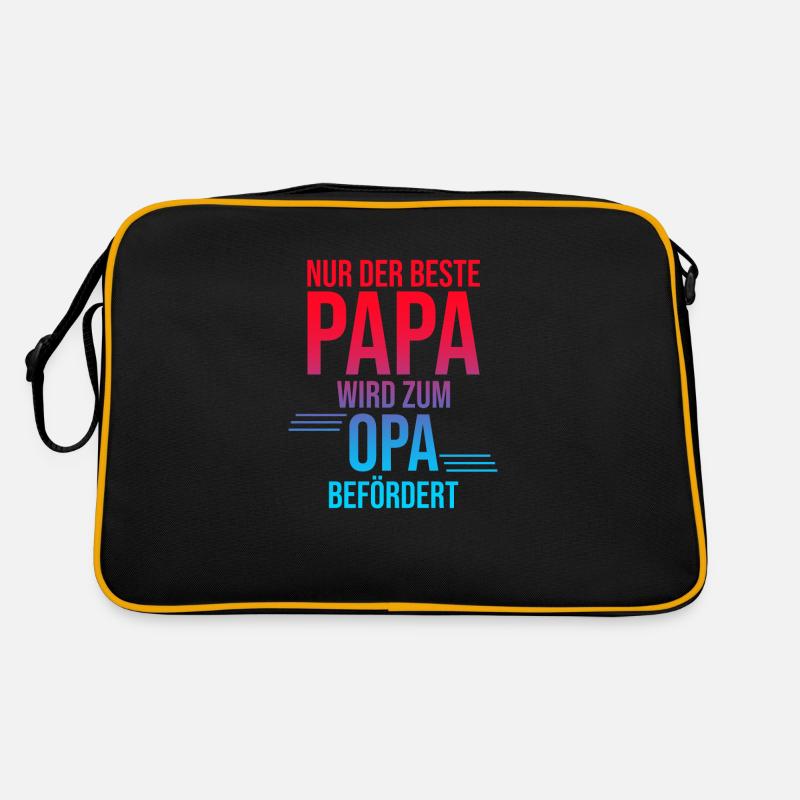 Nur der beste Papa wird zum Opa befördert Retro Tasche
