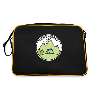 Misanthrope misanthrope human phobia time out - Retro Bag - black/gold - Back