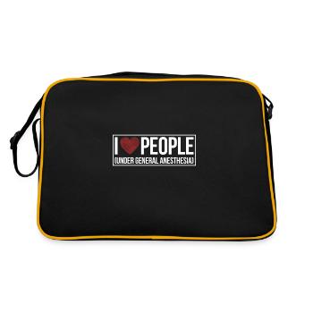 anesthesia anesthesiologist crna anesthetist - Retro Bag - black/gold - Back