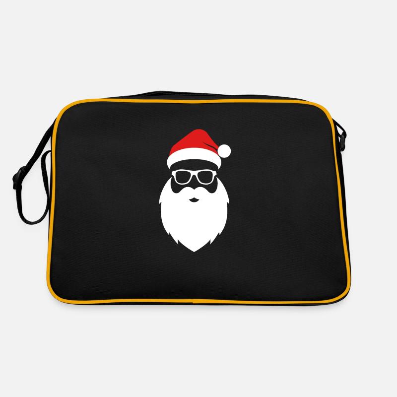 Weihnachtsmann Bart Nikolaus Weihnachten Retro Tasche