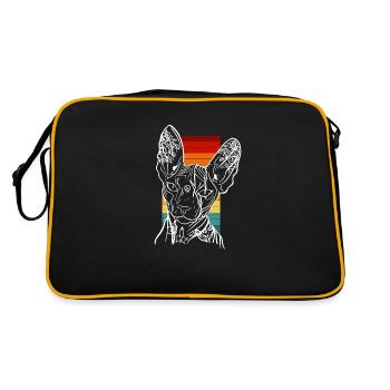 Sphynx Tatouage Chat Vintage Design - Sac Retro - noir/or - Dos