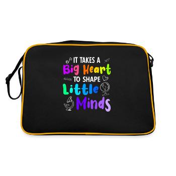 It Takes a Big Heart to Shape Little Minds - Retro Bag - black/gold - Back