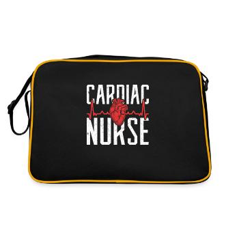 Cardiac nurse Cardiologist - Retro Tasche - Schwarz/Gold - Hinten
