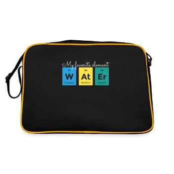 Chemistry Water Element Periodic Table - Retro Bag - black/gold - Back
