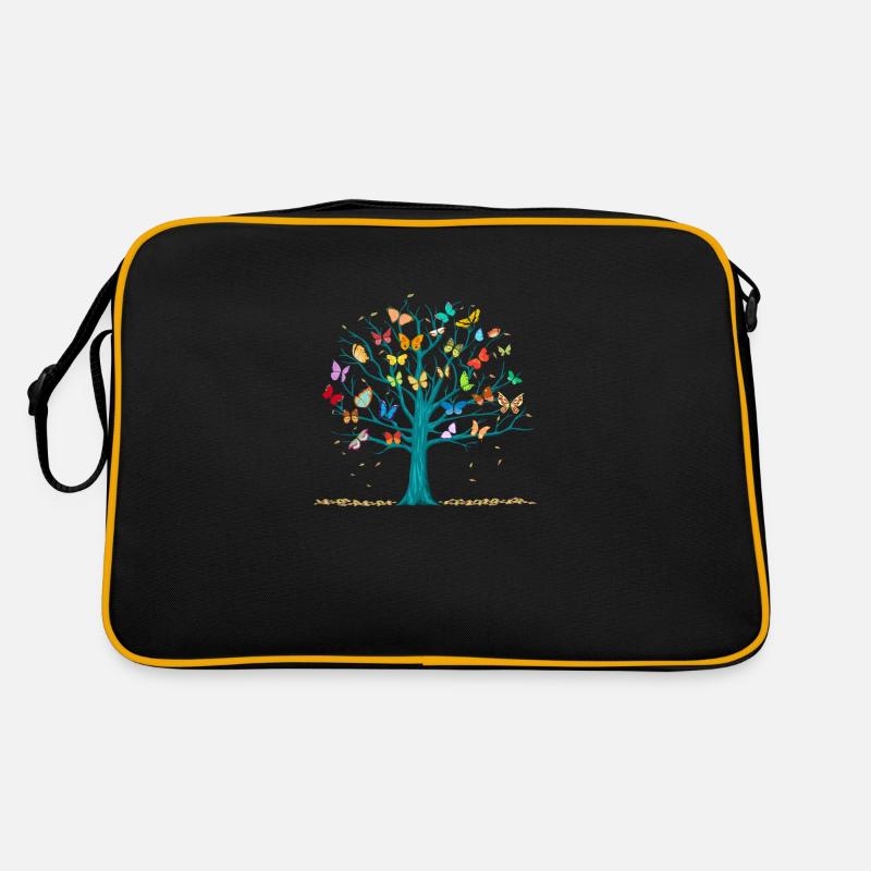 Butterfly Tree Nature Insects Forest Wildlife Retro Bag