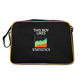 Data Science Statistics Ironic Statistician - Retro Bag - black/gold - Back