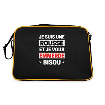 Je suis une rousse et je vous emmerde BISOU - Sac Retro - noir/or - Dos