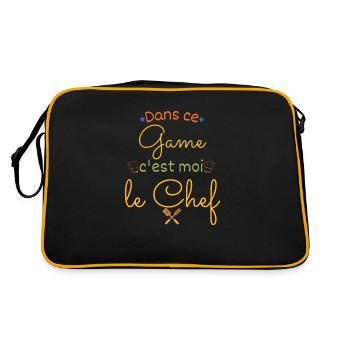 dans ce Game c'est moi le chef cadeau anniversaire - Sac Retro - noir/or - Dos