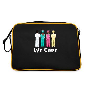 Nurse Senior Caregiver Care Help - Retro Bag - black/gold - Back
