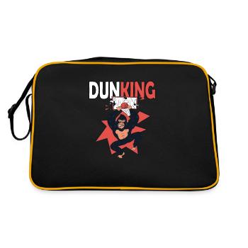 Basketball Dunking Gorilla Monkey Basket - Retro Bag - black/gold - Back