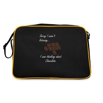 Penser au chocolat Manger du chocolat noir - Sac Retro - noir/or - Dos
