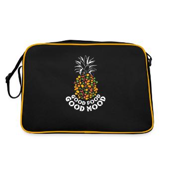 Fruits Légumes Fruits Nourriture Ananas - Sac Retro - noir/or - Dos