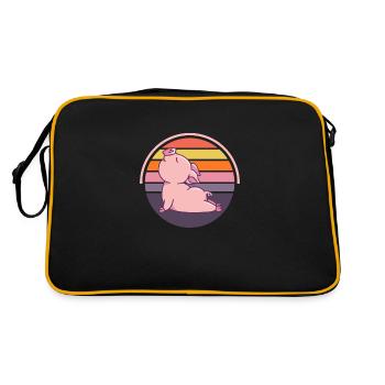 Yoga Cochon Sport Exercice Méditation - Sac Retro - noir/or - Dos