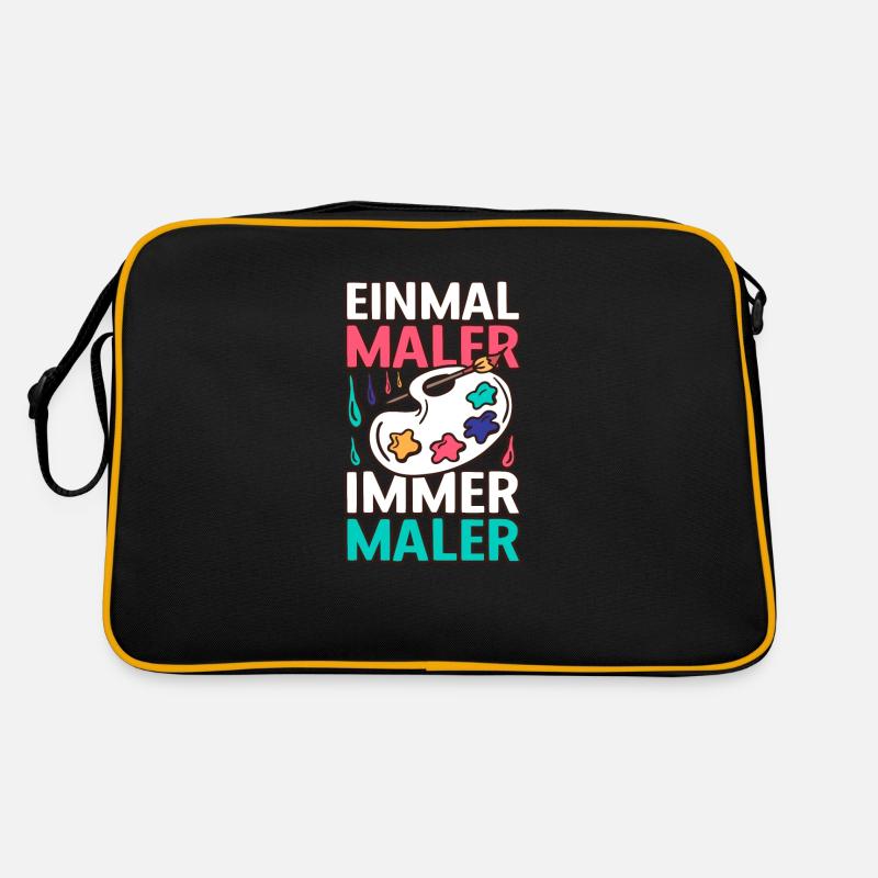 Einmal ein Maler, Immer ein Maler - Retro Tasche - Schwarz/Gold
