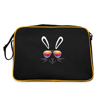 Lapin Lapin Cool Lapin Animal de compagnie Pâques - Sac Retro - noir/or - Dos