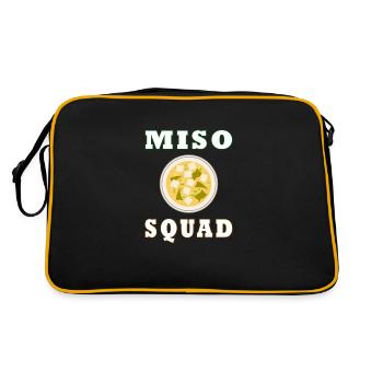 Miso Squad Nouilles Ramen Culture Japonaise - Sac Retro - noir/or - Dos