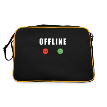 Offline No Reception Signal Internet Connection - Retro Bag - black/gold - Back