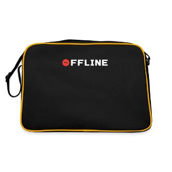 Offline No Reception Signal Internet Connection - Retro Bag - black/gold - Back