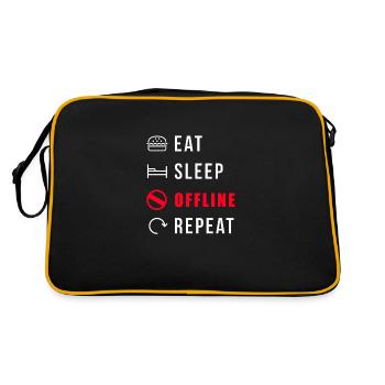 Offline No Reception Signal Internet Connection - Retro Bag - black/gold - Back