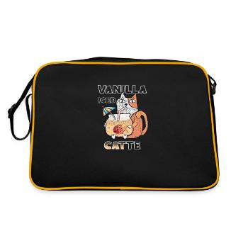 Vanilla Iced CATte Funny Caffeine Addict Cat - Retro Bag - black/gold - Back