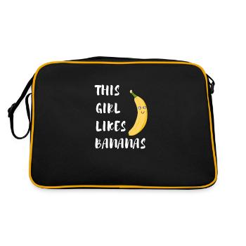 Fruit Lover Funny Saying Bananas Exotic Fruits - Retro Bag - black/gold - Back