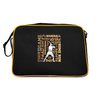 Baseball Homerun Baseball Fan - Sac Retro - noir/or - Dos