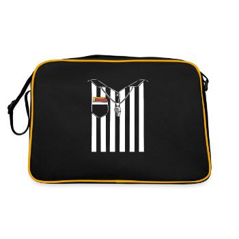 Sifflet maillot de l’arbitre de football - Sac Retro - noir/or - Dos