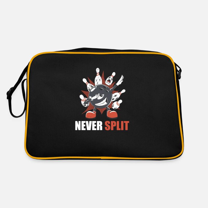 Bowling Never Split Bowler Dabbing Bowling Ball Sac Retro