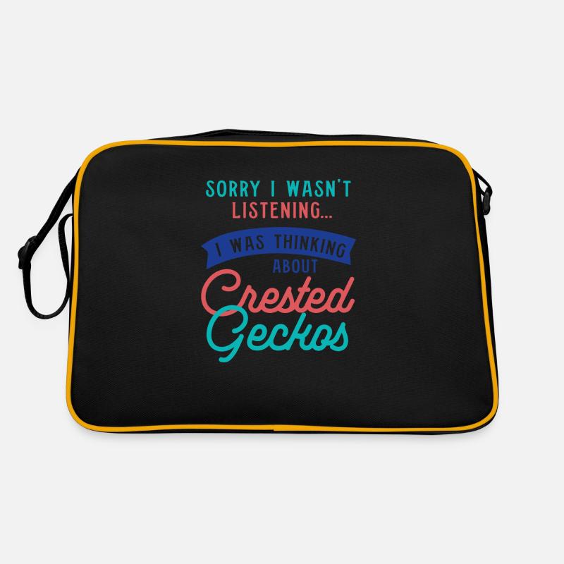 Thinking About Crested Geckos Tropic Animal Lizard Retro Bag