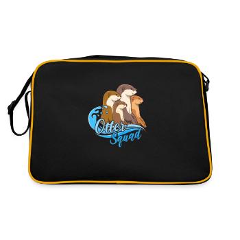Otter Squad, animal de la forêt, animal de la - Sac Retro - noir/or - Dos
