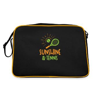 Sports de balle d'été au soleil et au tennis - Sac Retro - noir/or - Dos