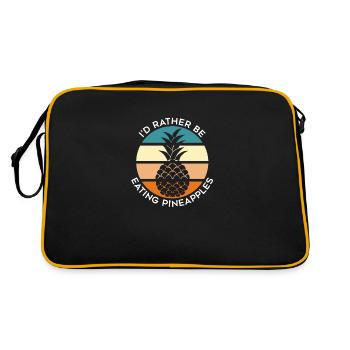 Eating Pineapples Exotic Fruits Tropical Fruit - Retro Bag - black/gold - Back