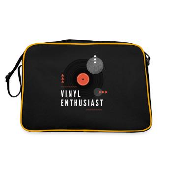 Passionné de vinyle - Sac Retro - noir/or - Dos