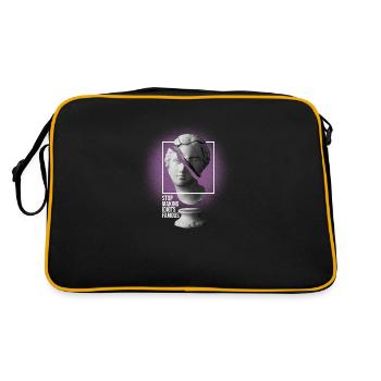 Vaporwave Arrêtez de rendre les idiots célèbres - Stupid Peopl - Sac Retro - noir/or - Dos