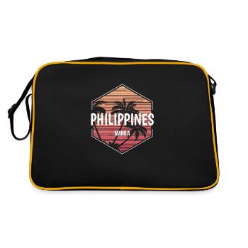 Manille Philippines Beach Vacances Souvenir - Sac Retro - noir/or - Dos
