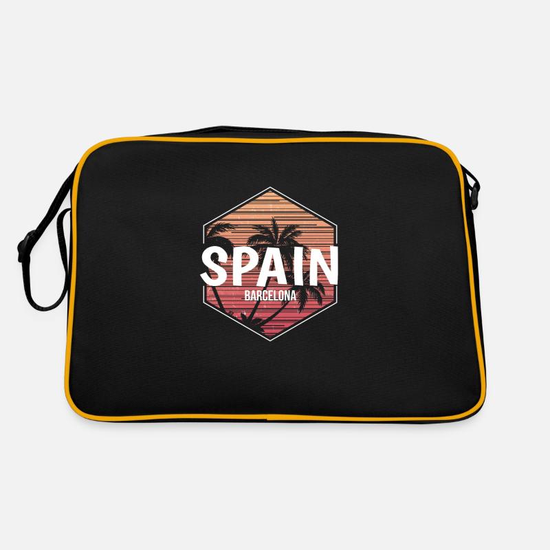 Souvenir de vacances à la plage de Barcelone Sac Retro