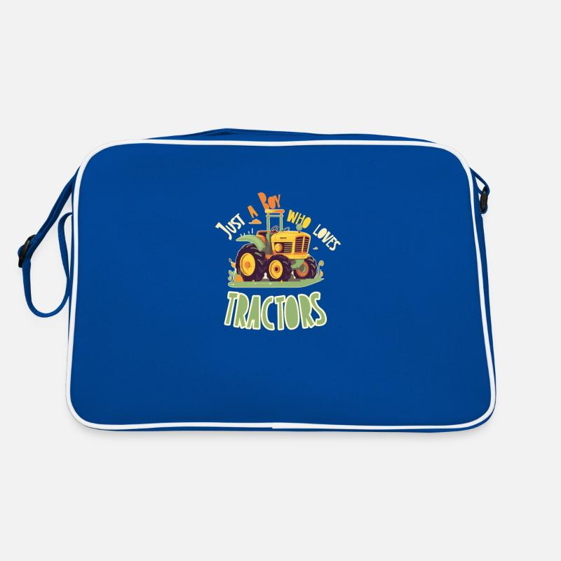Juste un garçon qui aime les tracteurs - design mignon Sac Retro