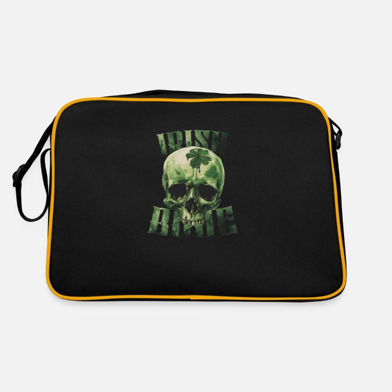 Irish Bone Green Skull St. Patricks Day Retro Tasche