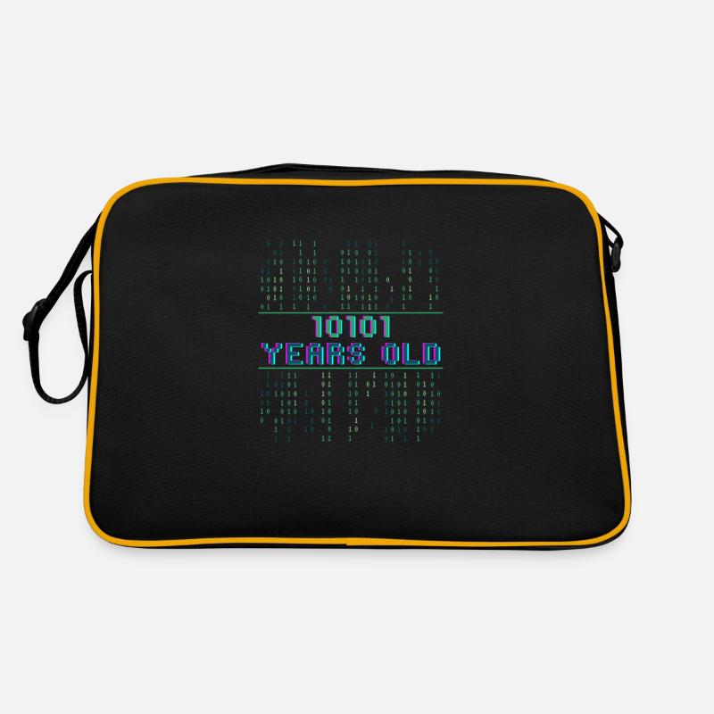 21. Geburtstag 21 Jahre alt Binärcode Informatik Retro Tasche
