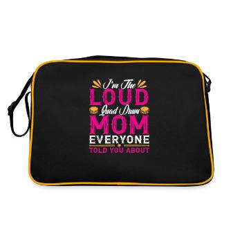 Tenor Schlagzeug Trommel | Musikband Schlagzeuger - Retro Tasche - Schwarz/Gold - Hinten