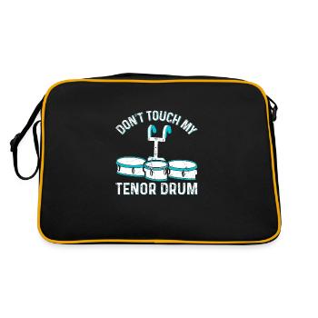 Tenor Schlagzeug Trommel | Musikband Schlagzeuger - Retro Tasche - Schwarz/Gold - Hinten