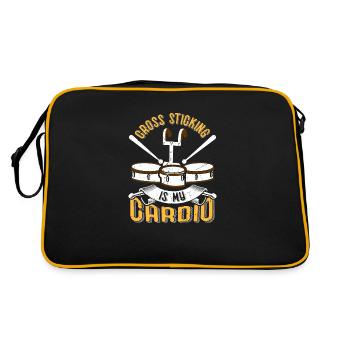 Tenor Schlagzeug Trommel | Musikband Schlagzeuger - Retro Tasche - Schwarz/Gold - Hinten