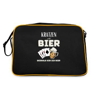 Scratching and Beer - Retro Bag - black/gold - Back