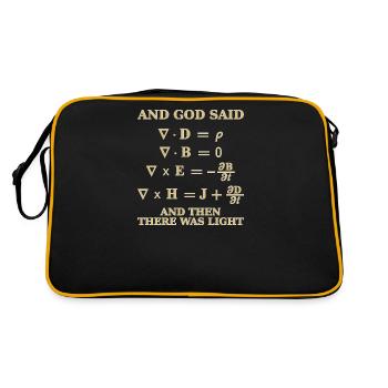 Maxwell-Gleichung - Retro Tasche - Schwarz/Gold - Hinten