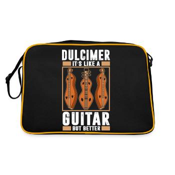 Dulcimer Instrument - Retro Tasche - Schwarz/Gold - Hinten