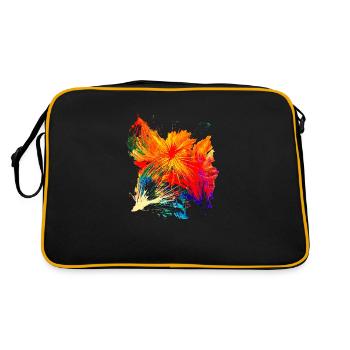 "Sylvester" Acryl Paint 41 by Marco Eckenbrecht - Retro Tasche - Schwarz/Gold - Hinten