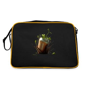 Houblon et canettes de bière artisanale - Sac Retro - noir/or - Dos